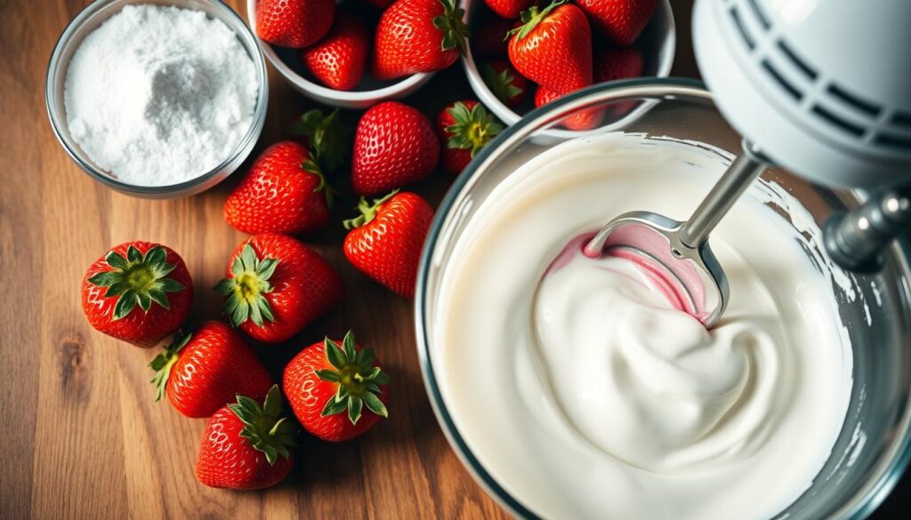 Fresh Strawberry Cream Cake Filling Preparation Fresh Strawberry Cream Cake Filling Preparation