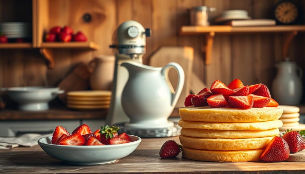 Homemade Strawberry Cake Layer Preparation Homemade Strawberry Cake Layer Preparation