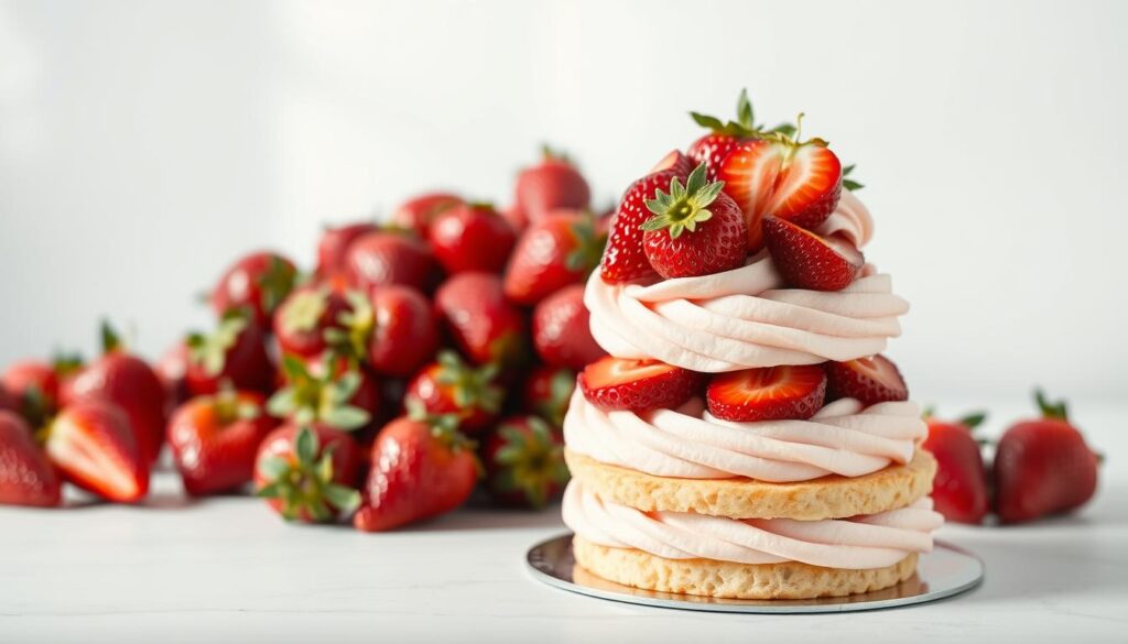 Strawberry Cream Cake Assembly Strawberry Cream Cake Assembly