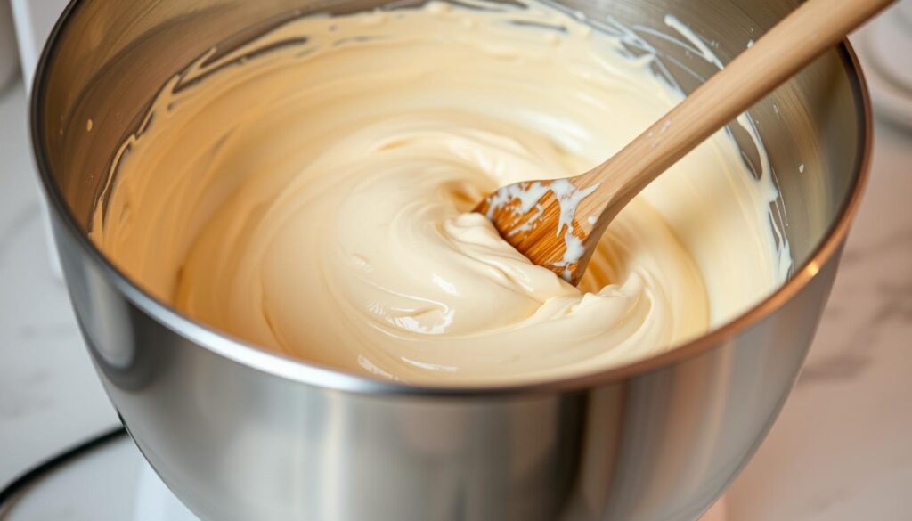 cream cheese frosting mixing cream cheese frosting mixing